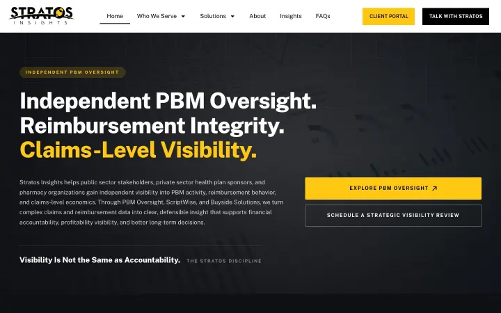 Stratos Insights website